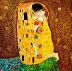 Picture of Gustav Klimt - Der Kuss e90562 60x60cm Jugendstil Ölgemälde handgemalt