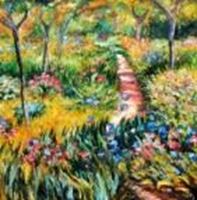 Resim Claude Monet - Monet´s Garten in Giverny g90666 80x80cm exzellentes Ölgemälde