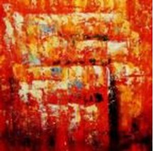 Εικόνα της Abstract - The firewall g90688 80x80cm abstraktes Ölgemälde