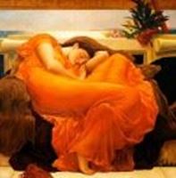 Εικόνα της Lord Frederick Leighton - Flaming June g90950 80x80cm meisterhaftes Ölgemälde Museumsqualität