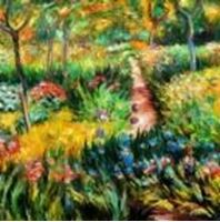 Resim Claude Monet - Monet´s Garten in Giverny h90792 90x90cm exzellentes Ölgemälde