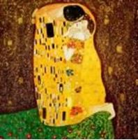 Resim Gustav Klimt - Der Kuss h90797 90x90cm Jugendstil Ölgemälde handgemalt