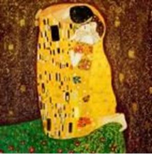 Resim Gustav Klimt - Der Kuss h90797 90x90cm Jugendstil Ölgemälde handgemalt