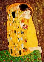 Resim Gustav Klimt - Der Kuss i90707 80x110cm Jugendstil Ölgemälde handgemalt