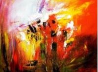 Εικόνα της Abstract - Fireworks i90725 80x110cm exzellentes Ölgemälde