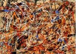 Imagen de Homage of Pollock - Number 1 i90739 80x110cm abstraktes Ölgemälde handgemalt