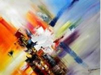Bild von Abstrakt - Farbtektonik i90744 80x110cm abstraktes Ölgemälde