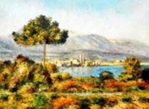 Afbeelding van Claude Monet - Blick auf Antibes von Notre Dame i90757 80x110cm Ölgemälde handgemalt
