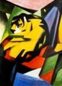Εικόνα της Franz Marc - Der Tiger i90984 80x110cm Expressionismus Ölgemälde handgemalt