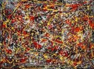 Afbeelding van Homage of Pollock - Number 2 k90831 90x120cm abstraktes Ölbild