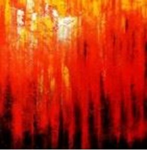 Bild von Abstract - Legacy of Fire III m90866 120x120cm abstraktes Ölbild handgemalt