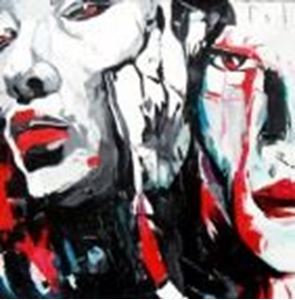Εικόνα της Modern Art - Die Gewissenhaftigkeit m90994 120x120cm beeindruckendes Ölbild