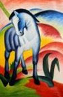 Bild von Franz Marc - Blaues Pferd p90903 120x180cm Expressionismus Ölgemälde