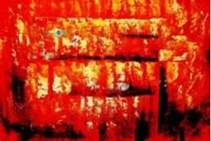Bild von Abstract - The firewall p90923 120x180cm abstraktes Ölgemälde