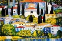 Afbeelding van Gustav Klimt - Kirche in Cassone p90997 120x180cm Ölgemälde handgemalt