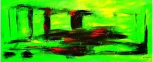 Obrazek Abstract - Venice twilight t90843 75x180cm abstraktes Ölgemälde handgemalt