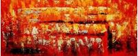 Afbeelding van Abstract - The firewall t90853 P 75x180cm abstraktes Ölgemälde