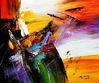 Bild von Abstract - Impact study c91058 50x60cm abstraktes Ölgemälde