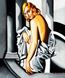 Afbeelding van Homage of T. de Lempicka - Portrait der Marjorie Ferry c91112 50x60cm Ölbild handgemalt