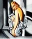 Afbeelding van Homage of T. de Lempicka - Portrait der Marjorie Ferry c91112 50x60cm Ölbild handgemalt