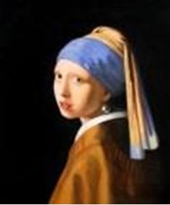 Afbeelding van Jan Vermeer - Das Mädchen mit dem Perlenohrring c91532 50x60cm ästhetisches Ölbild