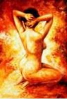 Εικόνα της Modern Art - Backside Nude d91127 60x90cm exquisites Ölbild