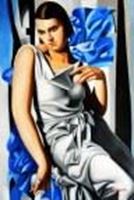 Afbeelding van Homage of Tamara de Lempicka - Portrait der Mrs. M d91137 60x90cm Ölbild handgemalt