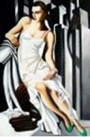 Afbeelding van Homage of T. de Lempicka - Portrait der Madame Allan Bott d91148 60x90cm Ölbild handgemalt
