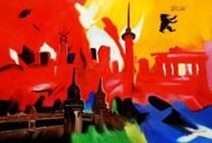 Obrazek Modern Art - Berlin Serie d91175 60x90cm exquisites Ölbild