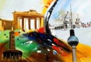 Εικόνα της Modern Art - Berlin Serie d91176 60x90cm exquisites Ölbild