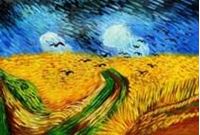 Εικόνα της Vincent van Gogh - Kornfeld mit Krähen d91191 60x90cm Ölgemälde handgemalt