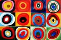 Resim Wassily Kandinsky - Farbstudie Quadrate d91252 60x90cm exquisites Ölgemälde