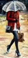 Picture of Modern Art - Walking Lady VI f91265 60x120cm exquisites Ölbild