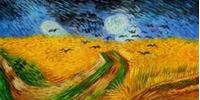 Picture of Vincent van Gogh - Kornfeld mit Krähen f91274 60x120cm Ölgemälde handgemalt