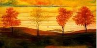 Resim Egon Schiele - Vier Bäume f91276 60x120cm exzellentes Ölbild