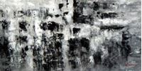 Bild von Abstrakt - Nacht in New York f91277 60x120cm Ölgemälde handgemalt