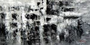 Immagine di Abstrakt - Nacht in New York f91277 60x120cm Ölgemälde handgemalt