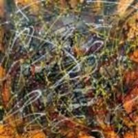 Afbeelding van Homage of Pollock - Number 1 g91304 80x80cm abstraktes Ölgemälde handgemalt