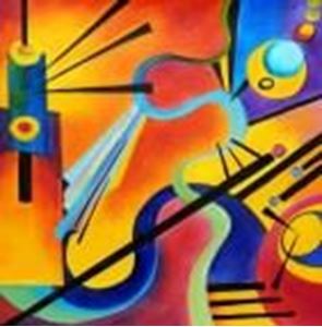 Εικόνα της Wassily Kandinsky - Freudsche Fehlleistung g91312 80x80cm abstraktes Ölgemälde
