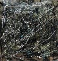 Afbeelding van Autumn Rhythm Homage of Pollock g91317 80x80cm abstraktes Ölgemälde handgemalt