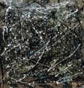 Afbeelding van Autumn Rhythm Homage of Pollock g91317 80x80cm abstraktes Ölgemälde handgemalt