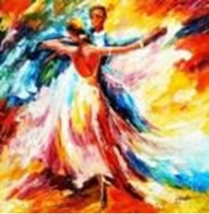Εικόνα της Modern Art - The first dance g91325 80x80cm exquisites Ölbild