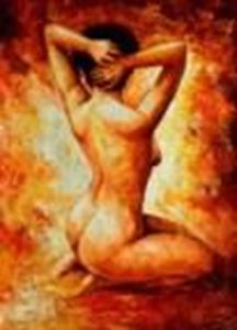 Εικόνα της Modern Art - Backside Nude i91349 80x110cm exquisites Ölbild