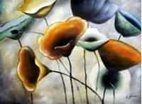 Bild von Abstrakt Modern Art - Der Blumentanz i91378 80x110cm Ölgemälde handgemalt