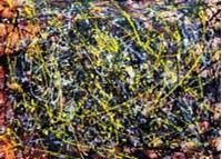 Afbeelding van Homage of Pollock - Number 2 i91379 80x110cm abstraktes Ölbild