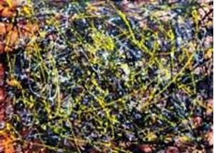 Afbeelding van Homage of Pollock - Number 2 i91379 80x110cm abstraktes Ölbild
