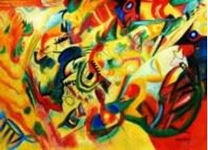 Bild von Wassily Kandinsky - Komposition VII i91392 80x110cm bemerkenswertes Ölgemälde