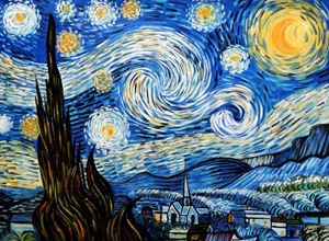 Εικόνα της Vincent van Gogh - Sternennacht k91416 90x120cm exzellentes Ölgemälde handgemalt