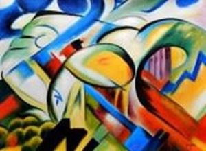 Afbeelding van Franz Marc - Das Lamm k91421 90x120cm Ölbild handgemalt