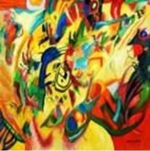 Resim Wassily Kandinsky - Komposition VII m91435 120x120cm bemerkenswertes Ölgemälde
